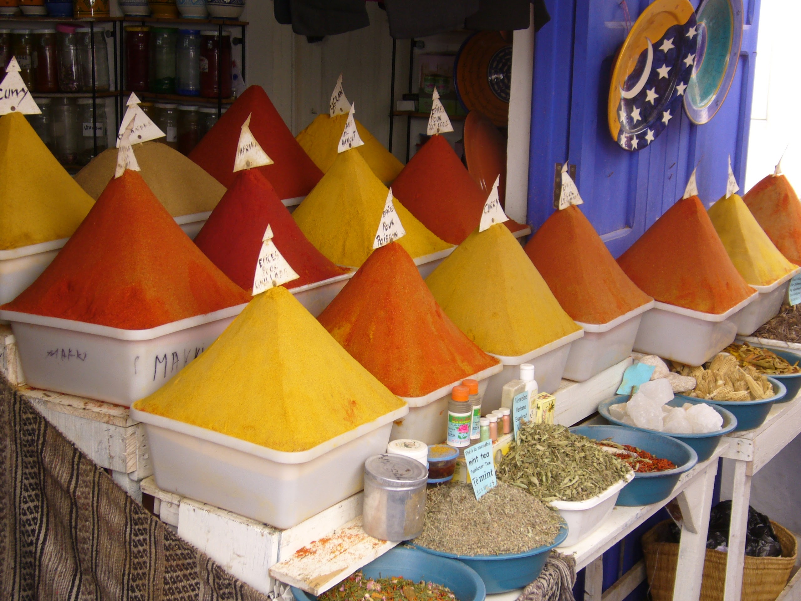 Gewürzhändler in Marokko