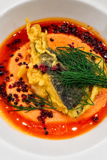 Karpfenfilet mit Paprika und Quinoa