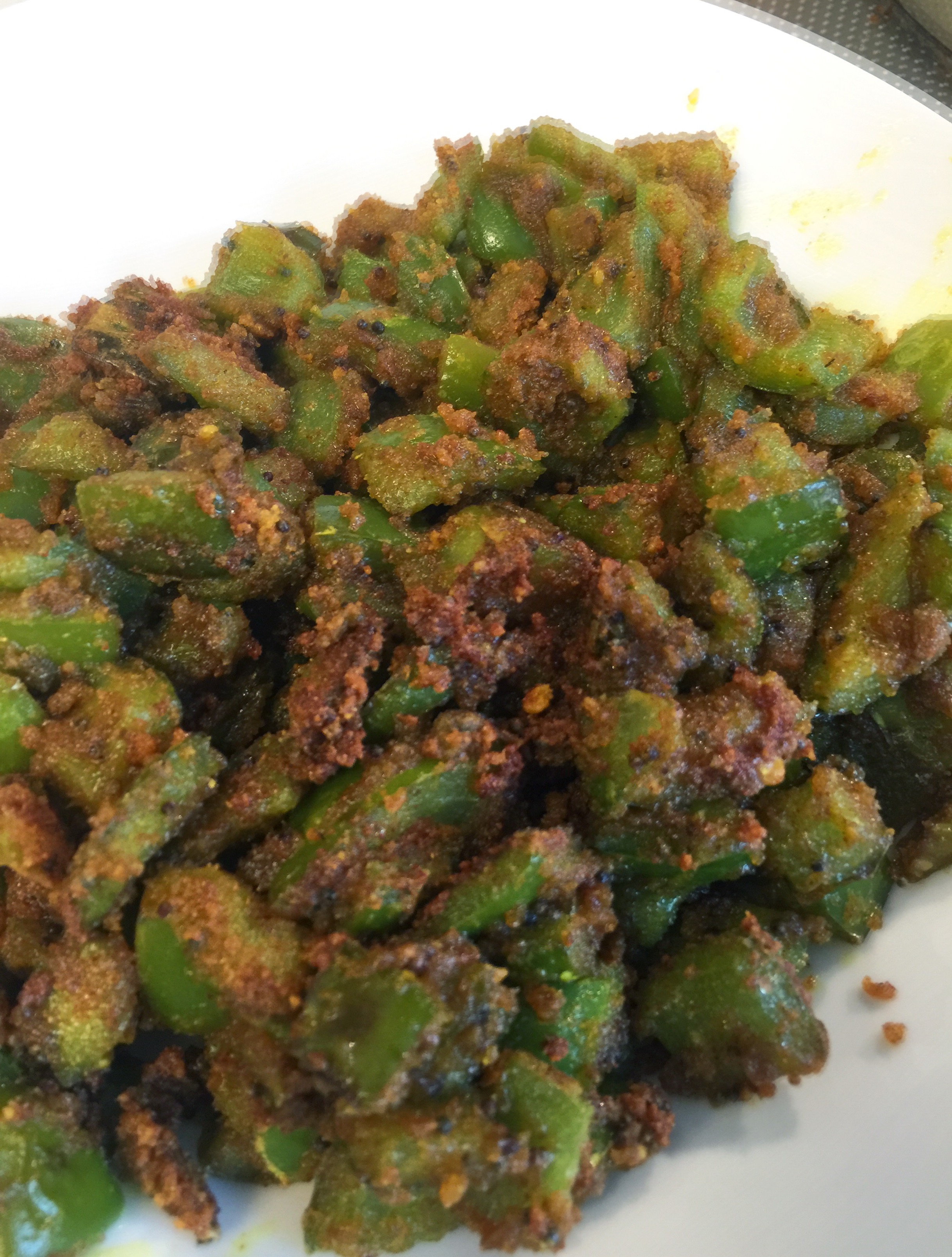 grüne Paprika indisch