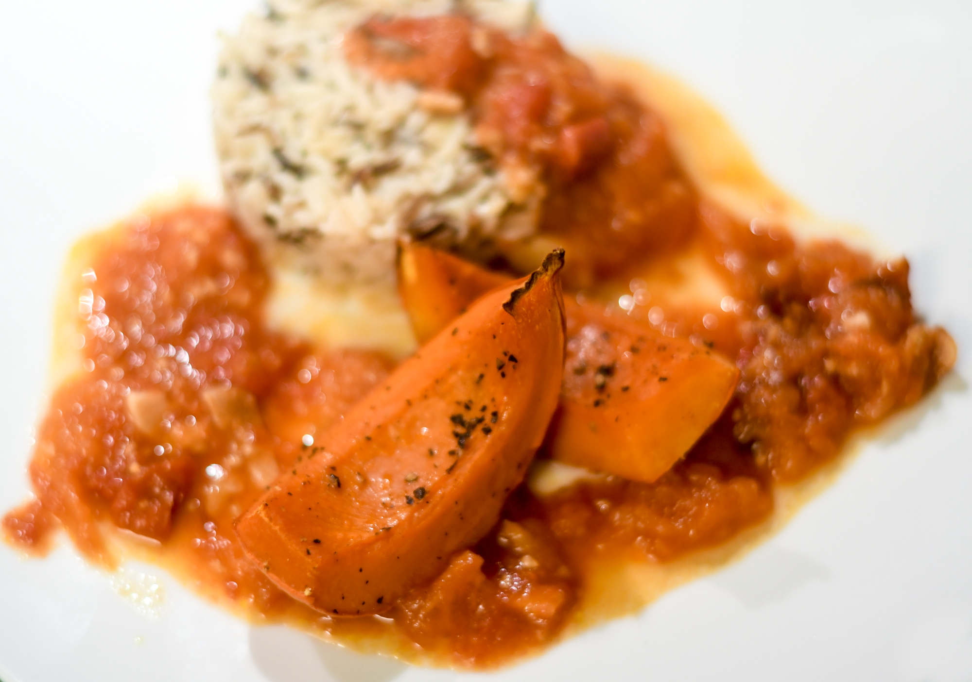 Kürbis mit Tomatensauce - Squash and Tomato